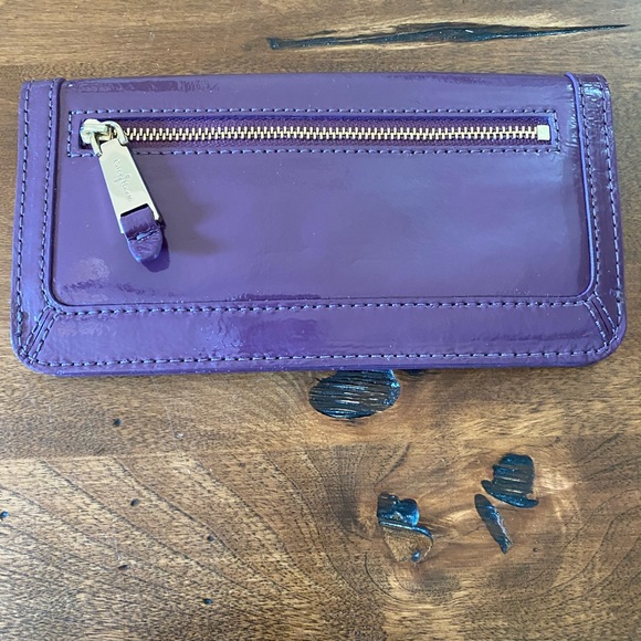 Cole Haan purple patent wallet. - Picture 3 of 3